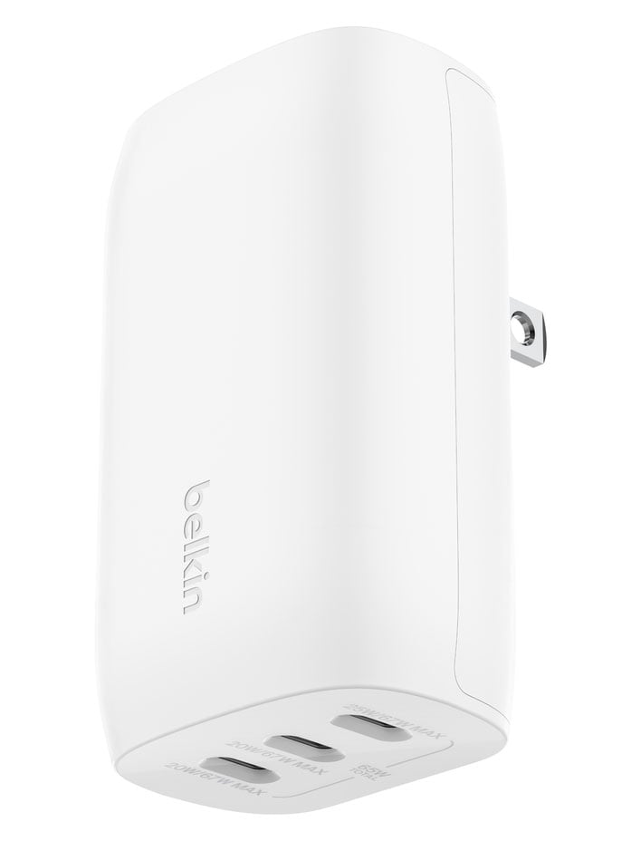 Belkin BoostCharge Wall Charger 3 Port USB-C with PPS 67W in White - WCC002DQWH - image 3