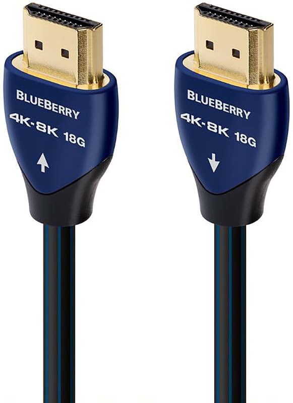 AudioQuest 0.75 Meters (2.5 Feet) BlueBerry HDMI 2.1 Cable - HDM18BLUE075 - image 1