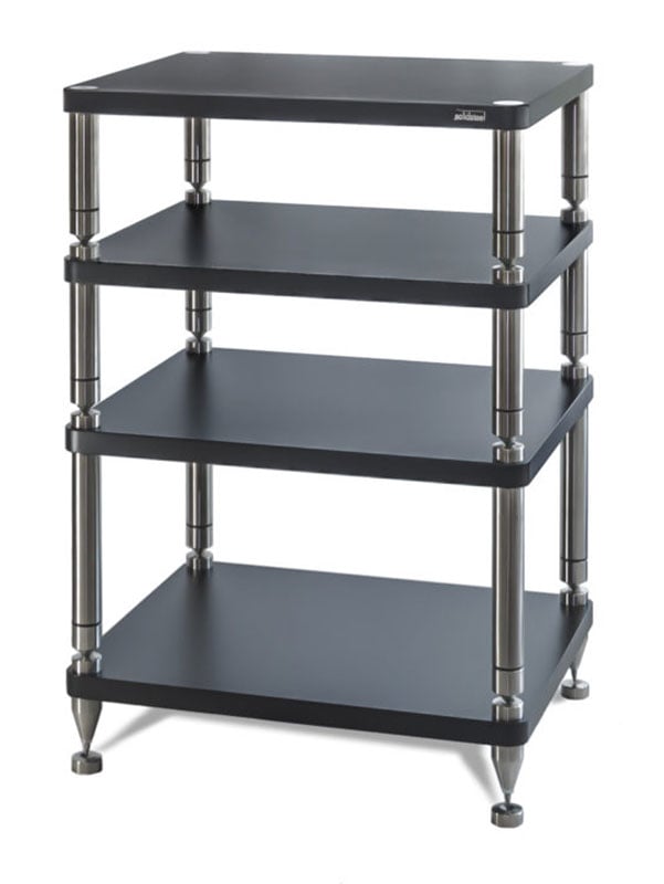 Solidsteel Flat Black High-End Audio Rack - HY-4 - image 1