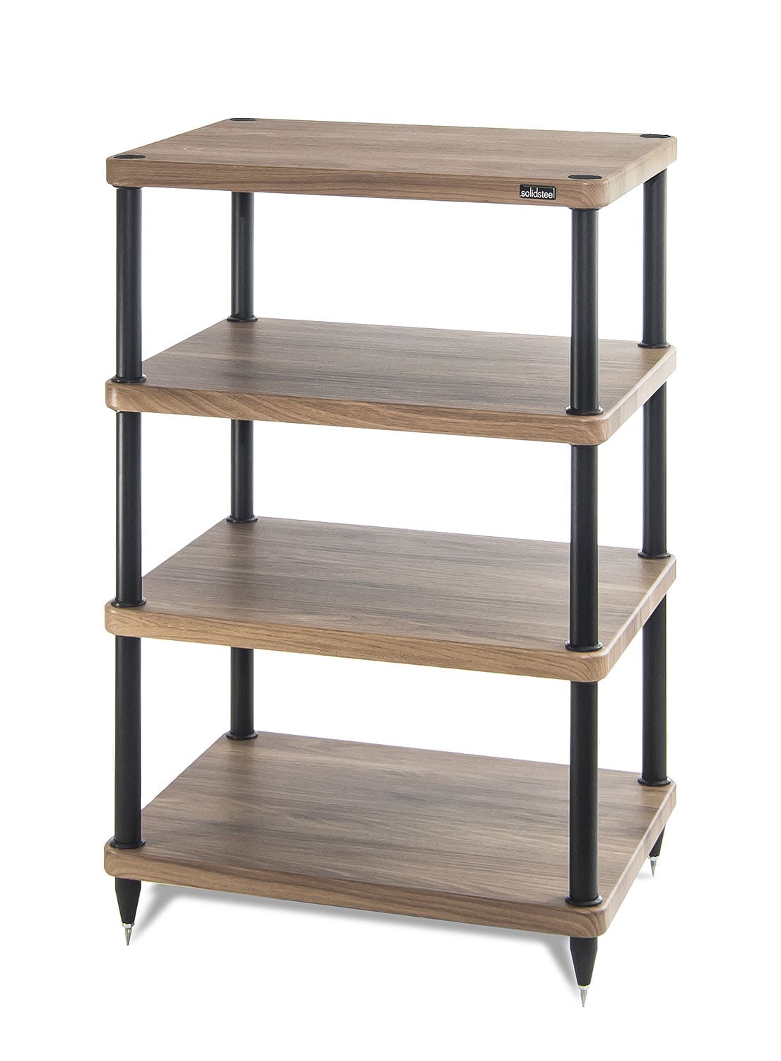 Solidsteel Walnut S3 Series 4 Shelf Audio Rack - S3-4WL - image 1