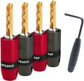 AudioQuest 4 Pack SureGrip300 Gold BFA/Banana Plugs - BFASUREGRIP300G4PK - image 1
