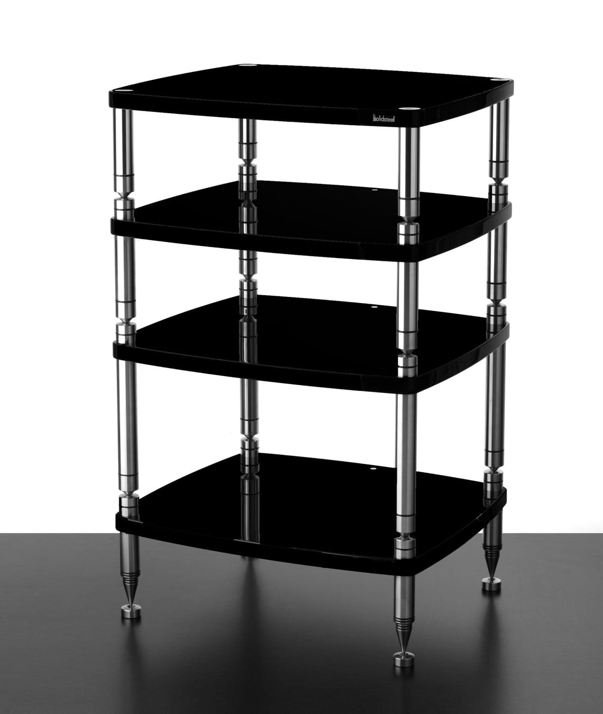 Solidsteel HF-4 Gloss Black High-End Audio Rack - HF-4GBK - image 1