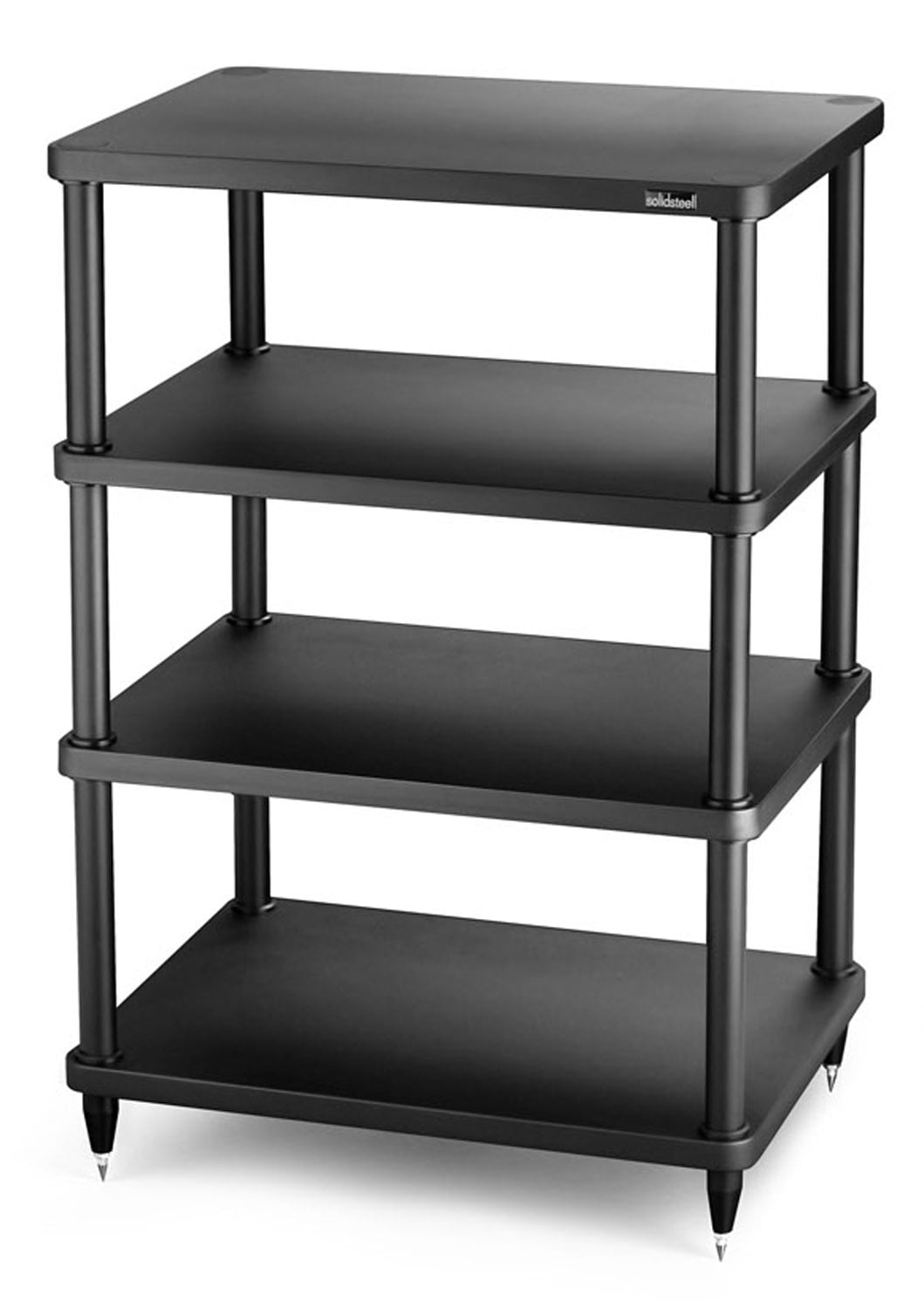 Solidsteel Black S3 Series 4 Shelf Audio Rack - S3-4BK - image 1