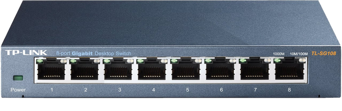 TP-Link 8-Port 10/100/1000Mbps Desktop Switch  - TLSG108 - image 1