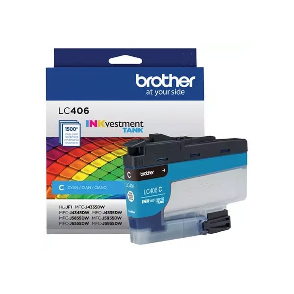 Brother INKvestment Tank Standard-Yield Ink Cartridge Cyan - LC406CS - image 3