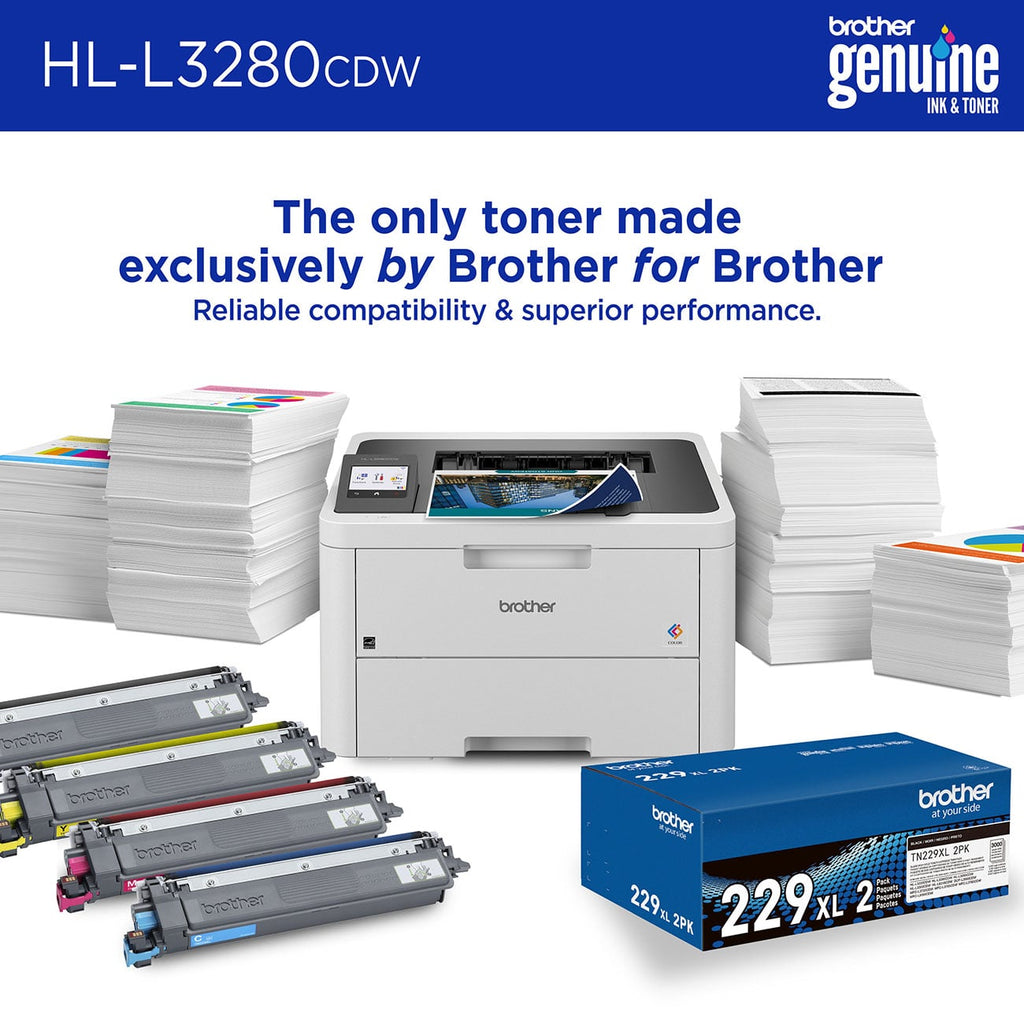 Brother Wireless Compact Digital Color Laser Printer in White - HL-L3280CDW - image 6