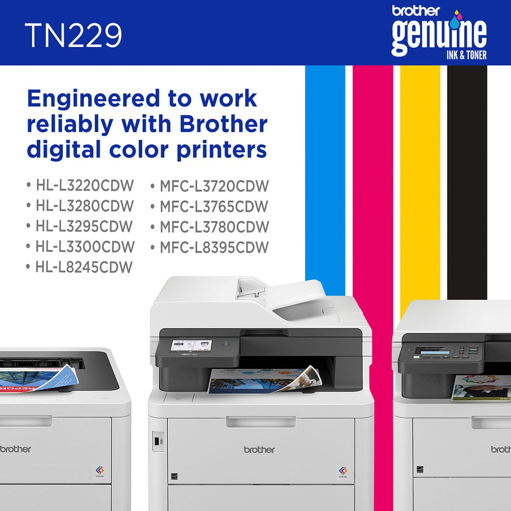 Brother Toner Cartridge Standard Yield for Laser Printers in Cyan - TN229C - image 5