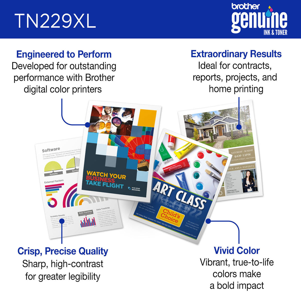 Brother Toner Cartridge High Yield for Laser Printers in Yellow - TN229XLY - image 3
