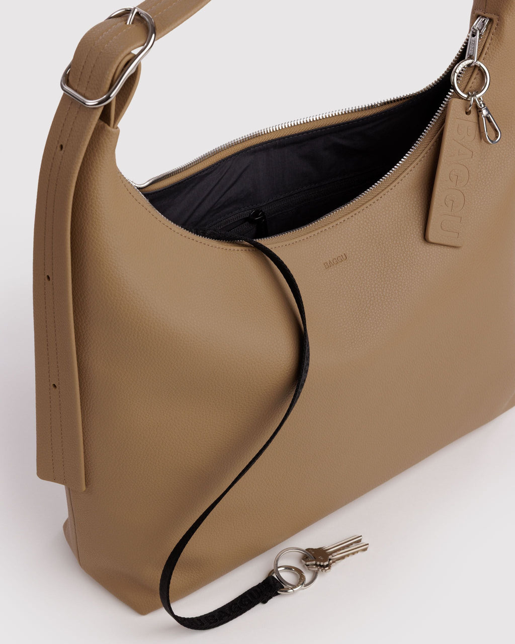 Recycled Leather Shoulder Bag - Dune - image 4