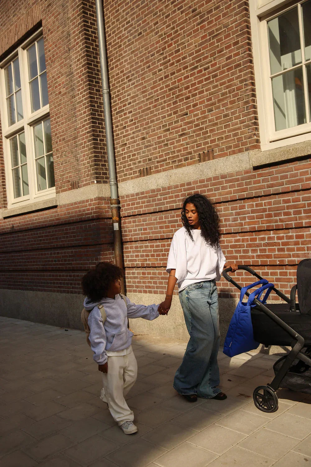 Braune, plüschige Mama-Tasche