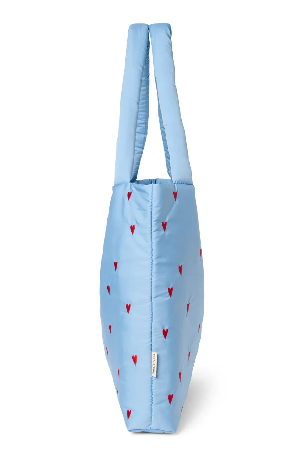 Purple Hearts Puffy Mom Bag