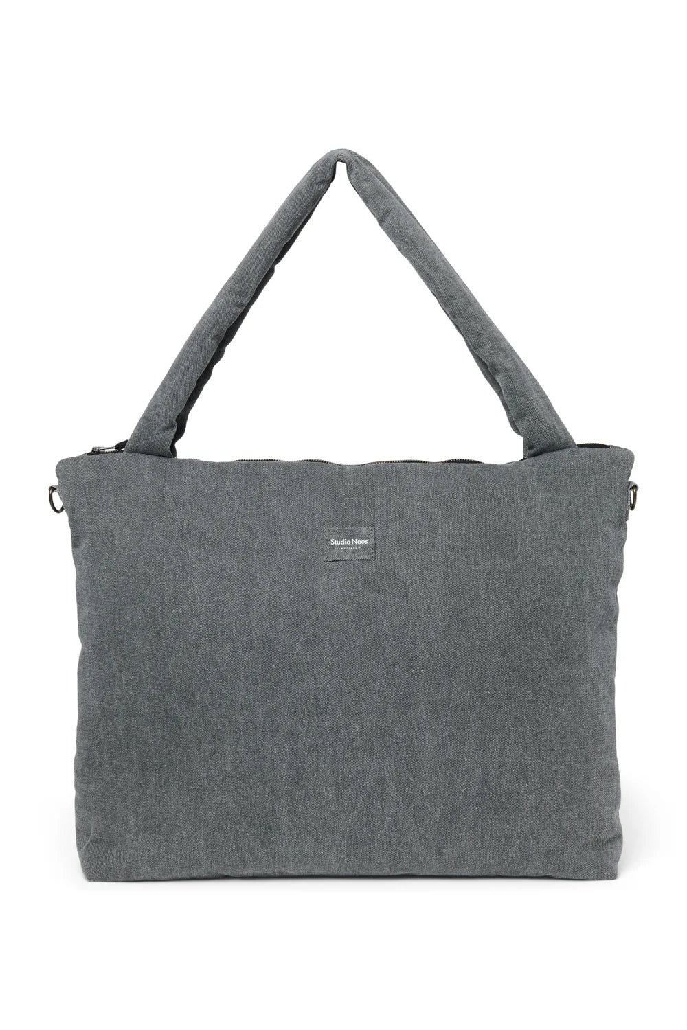 Graue Denim-Wickeltasche