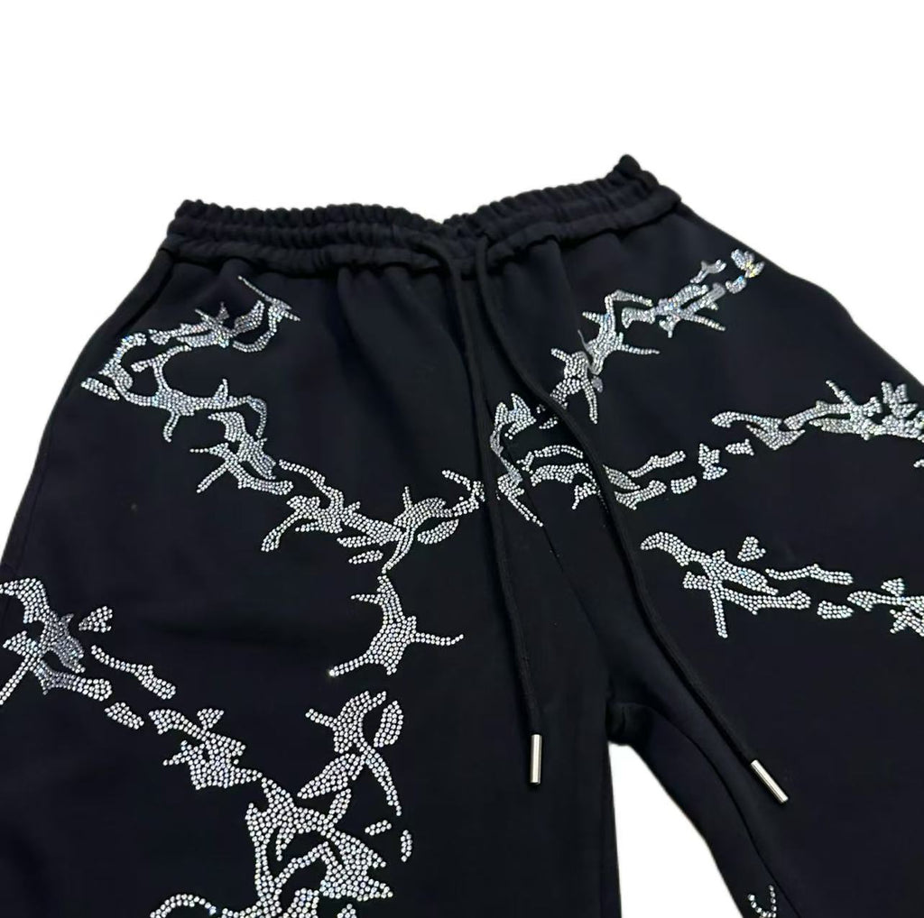 VYBES Rhinestone Thorn Sweatpants