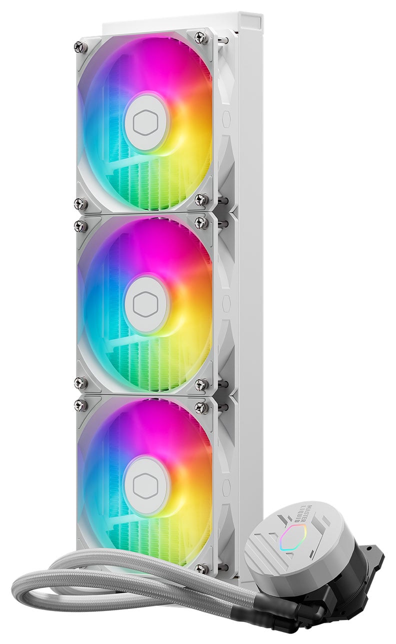 Cooler Master MasterLiquid 360L Core ARGB Cooling Fan 120mm in White (3 Pack) - MLWD36MA18PZRW - image 2