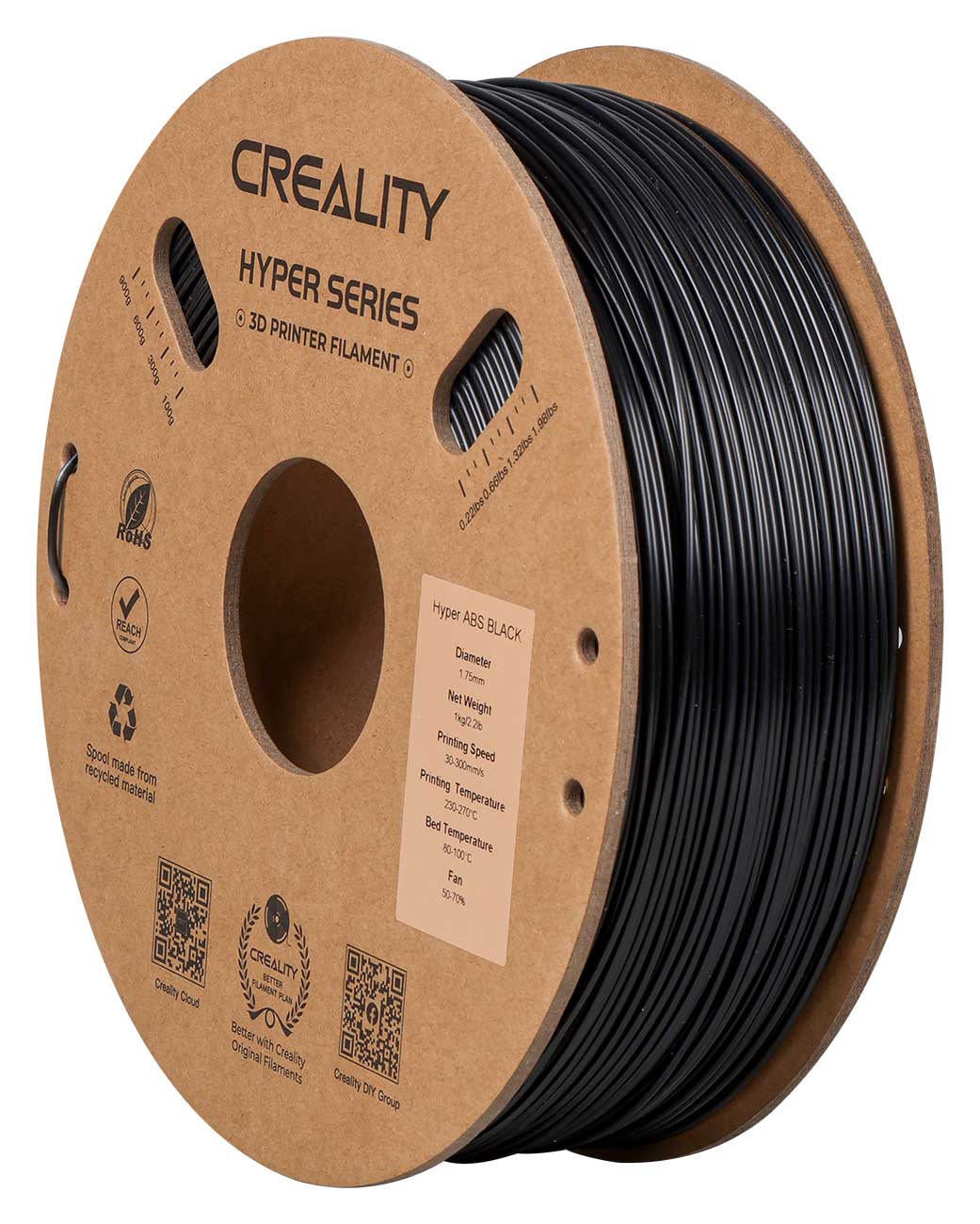 Creality Hyper Series ABS 3D Printing Filament 1kg in Black - 3301020042 - image 3