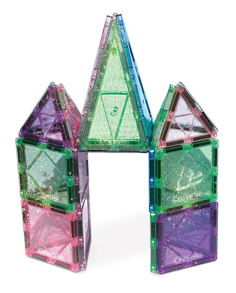 CreateOn Crayola 40-Piece Glitter Magnetic Building Tile Set - 1004337 - image 4