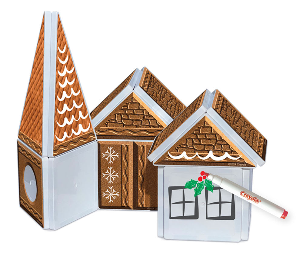CreateOn Crayola 24-Piece Holiday Gingerbread Doodle Magnetic Tiles - 1004788 - image 4