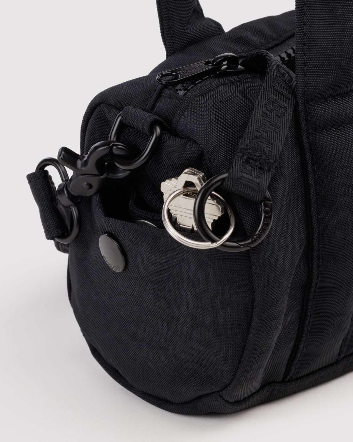 Small Nylon Duffle Bag - Black - image 4