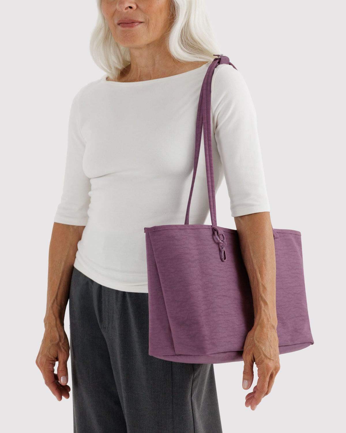 Medium Nylon Reversible Tote - Wild Plum Mix - image 3
