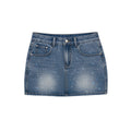 VYBES Rhinestone Denim Skirt