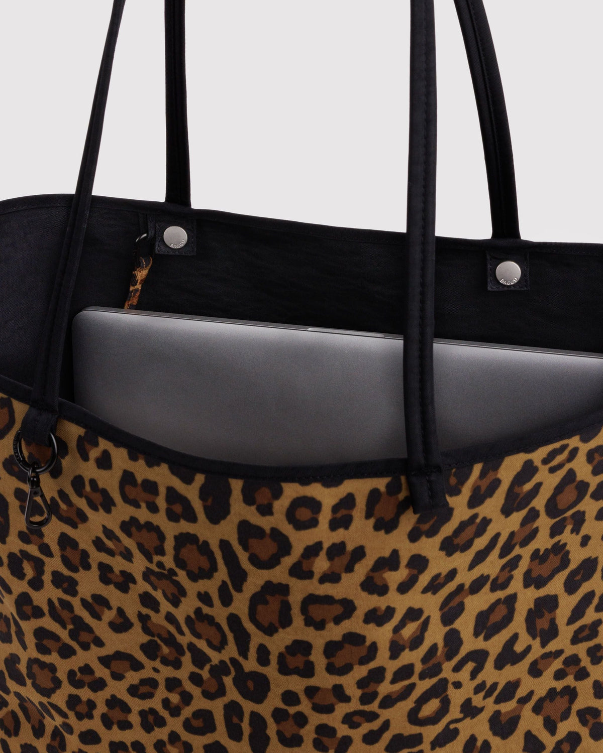 Large Nylon Reversible Tote - Leopard Mix - image 5