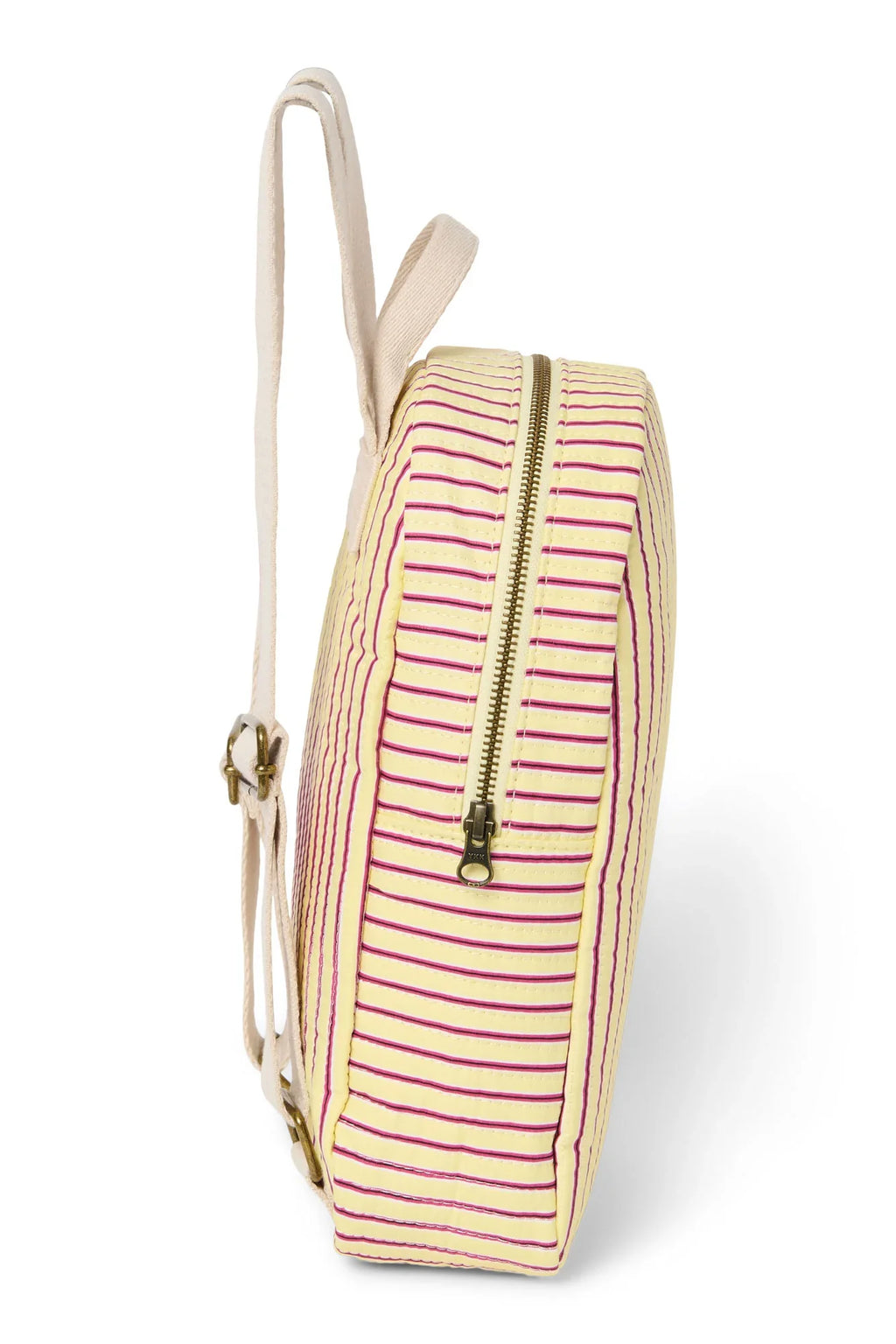 Poplin gestreepte rugzak (mini) | Botergeel
