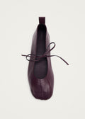 Elva Ballerinas aus burgunderrotem Leder