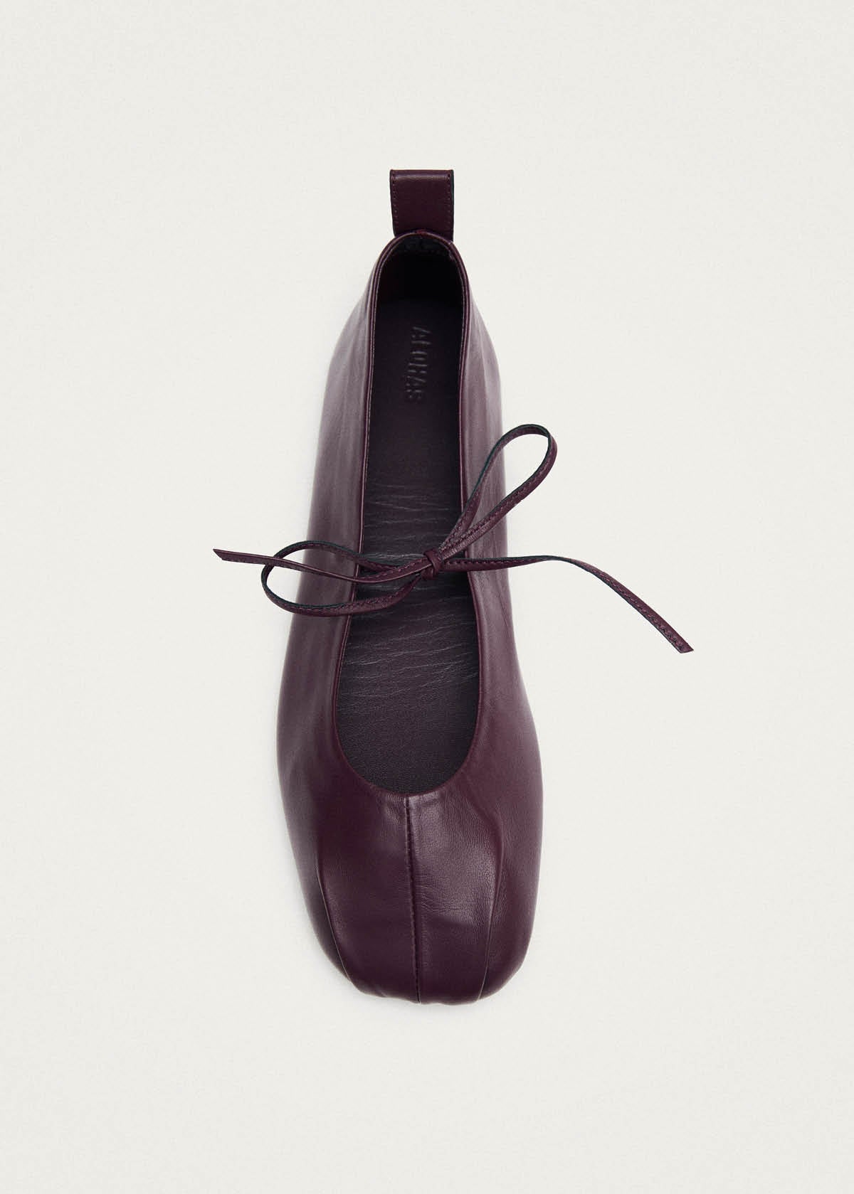 Elva Ballerinas aus burgunderrotem Leder