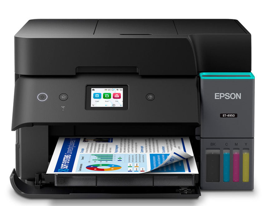 Epson EcoTank ET-4950 Wireless All-in-One Color Supertank Printer in Black - C11CL40201 - image 3