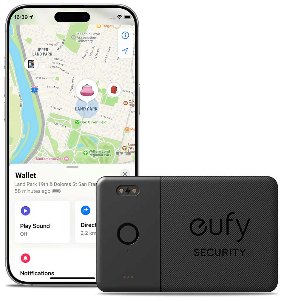 eufy SmartTrack Card E30 Bluetooth Tracker Rechargeable for Apple Find My App - T87B1011 - image 2