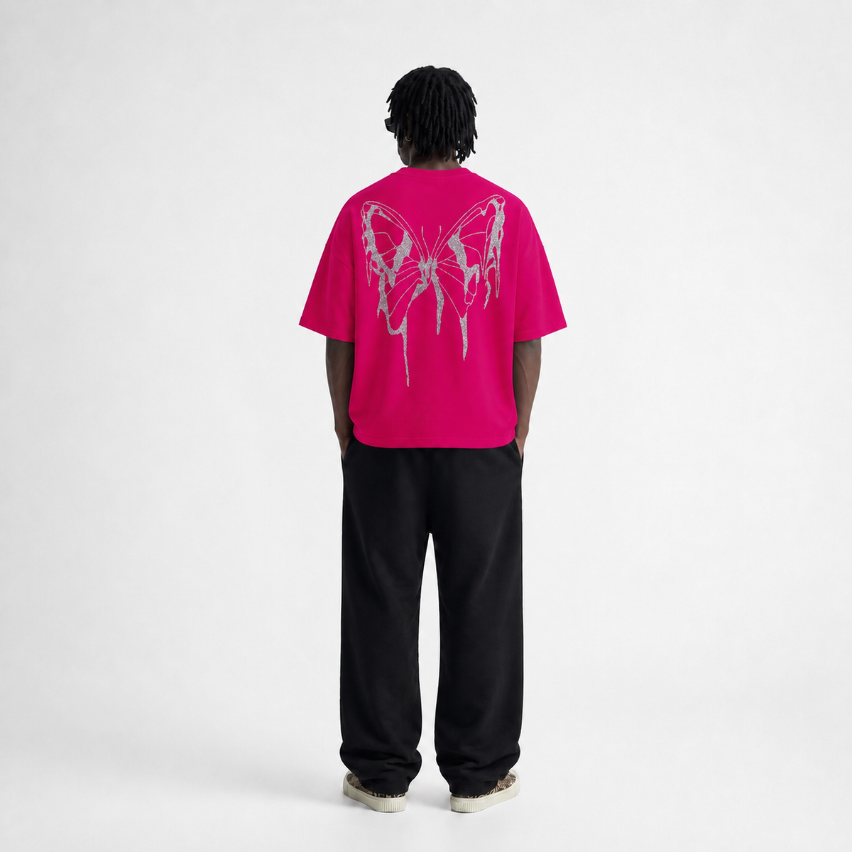 VYBES Rhinestone Butterfly Tee