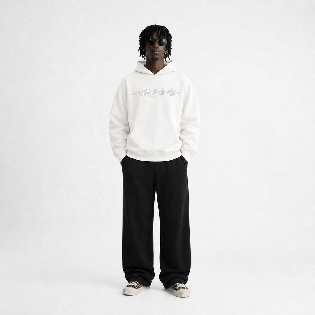 VYBES Rhinestone Moon Hoodie