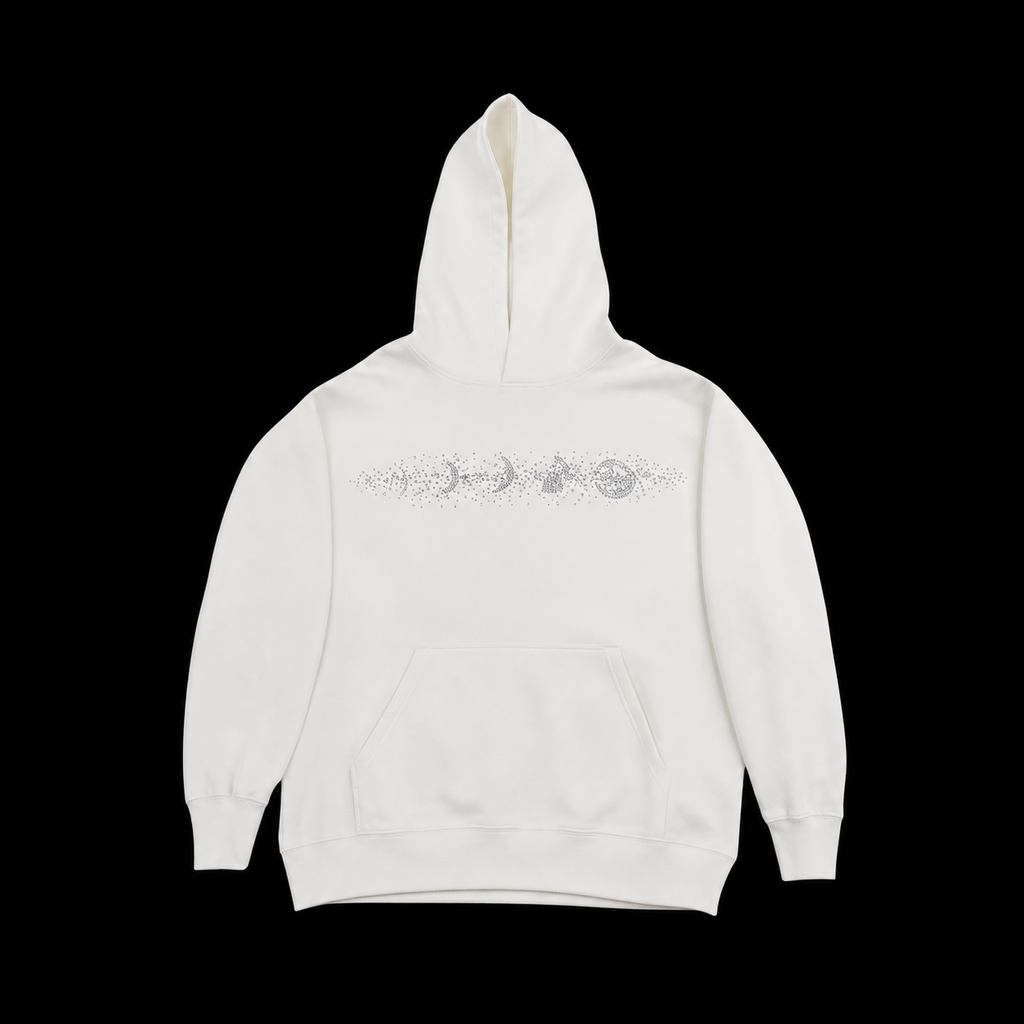 VYBES Rhinestone Moon Hoodie