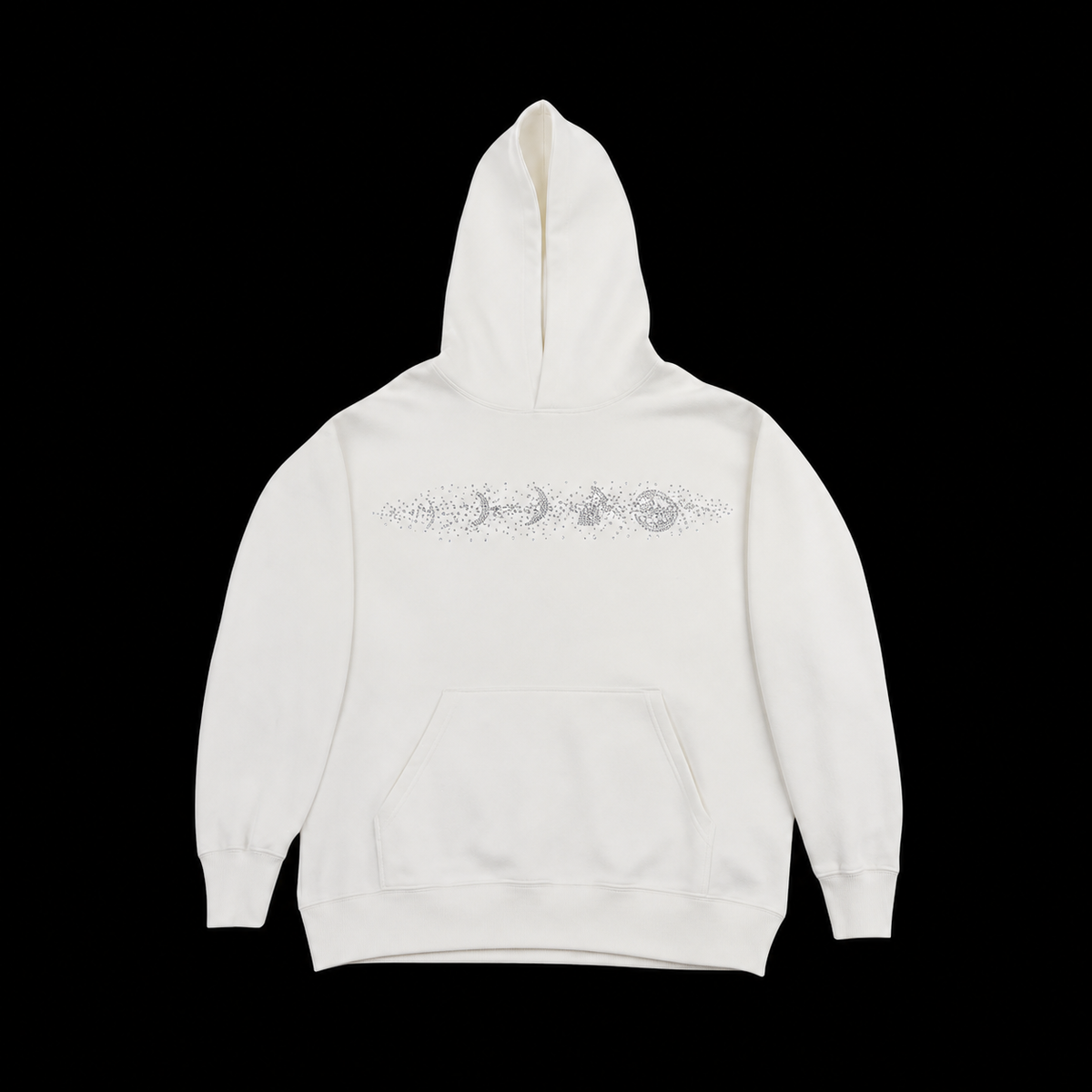 VYBES Rhinestone Moon Hoodie