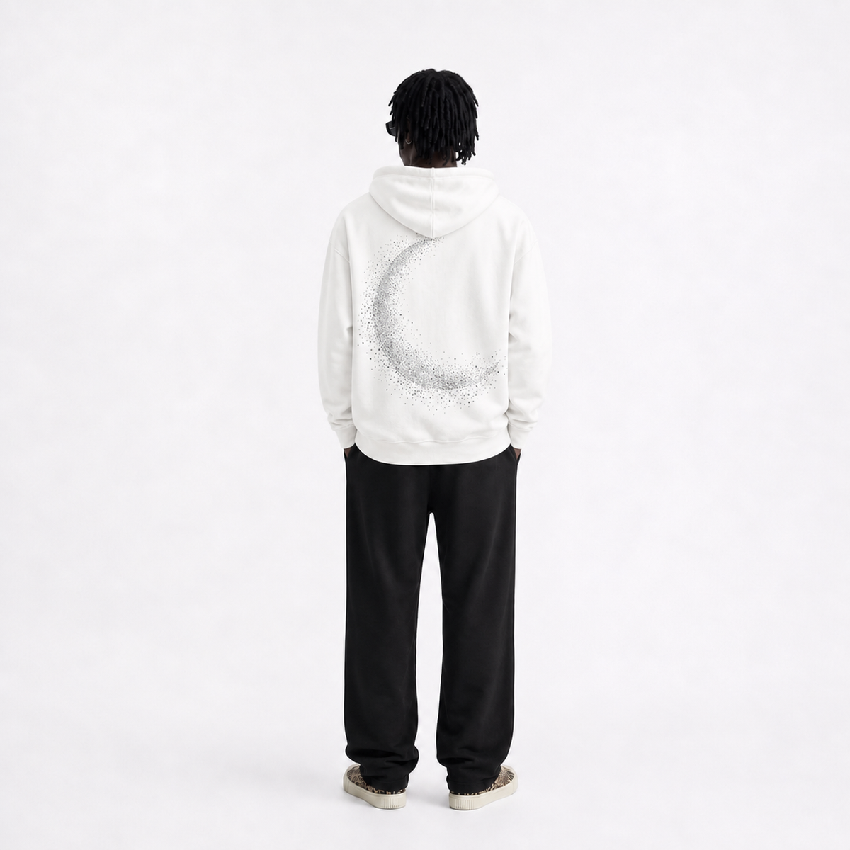 VYBES Rhinestone Moon Hoodie