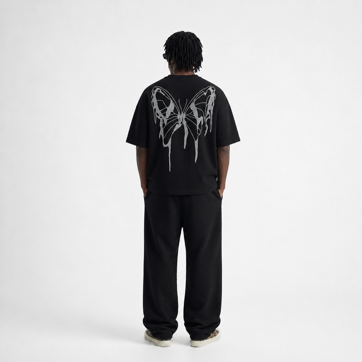 VYBES Rhinestone Butterfly Tee