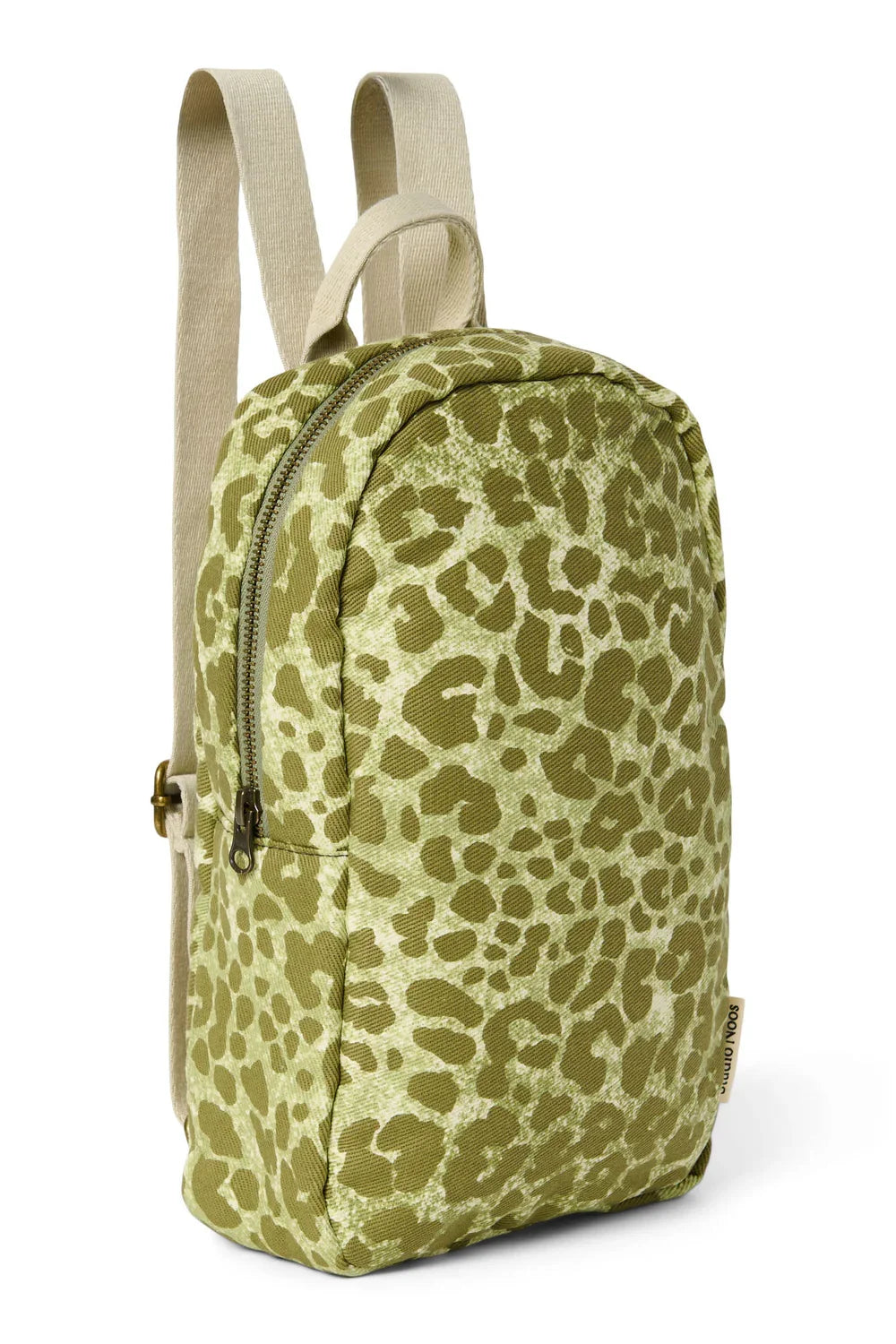Grüner Leopard Baumwoll-Mini-Rucksack