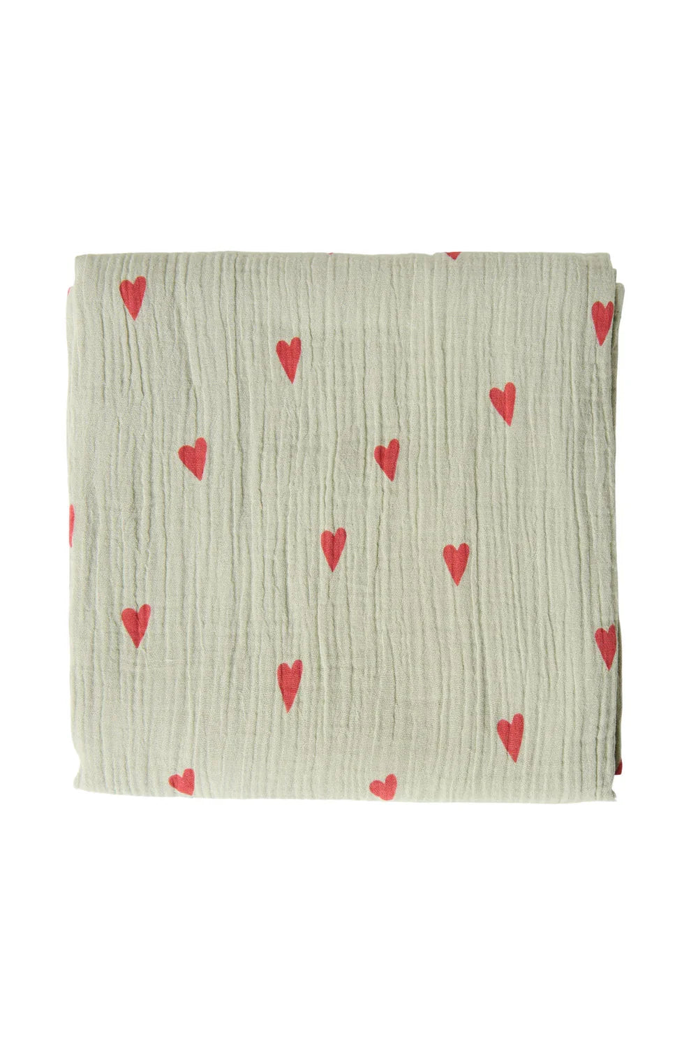 Beige Hearts Swaddle Print Large