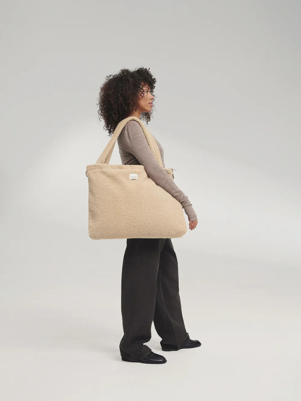 Ecru-Herzen Teddy Wickeltasche
