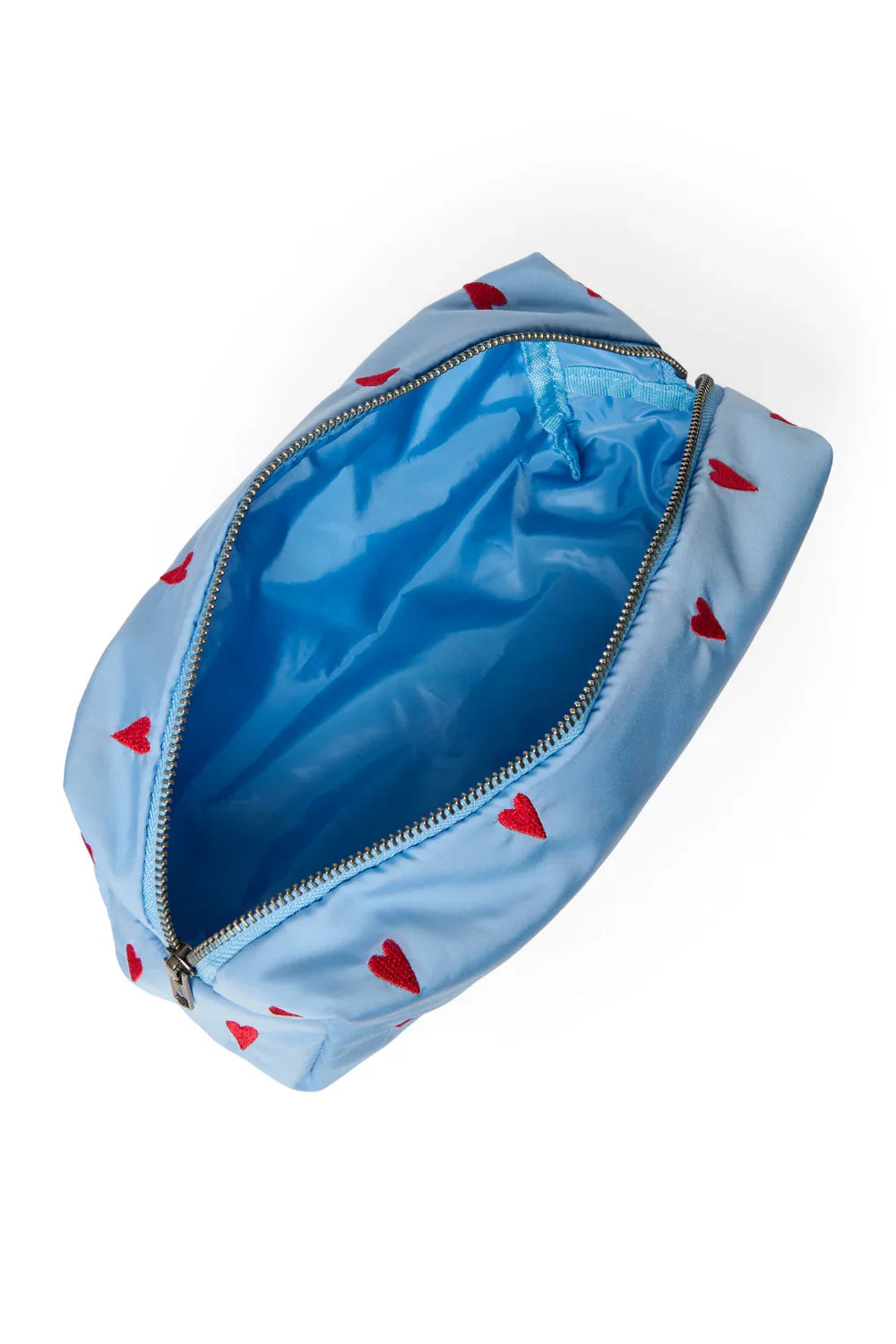 Purple Hearts Puffy Pouch