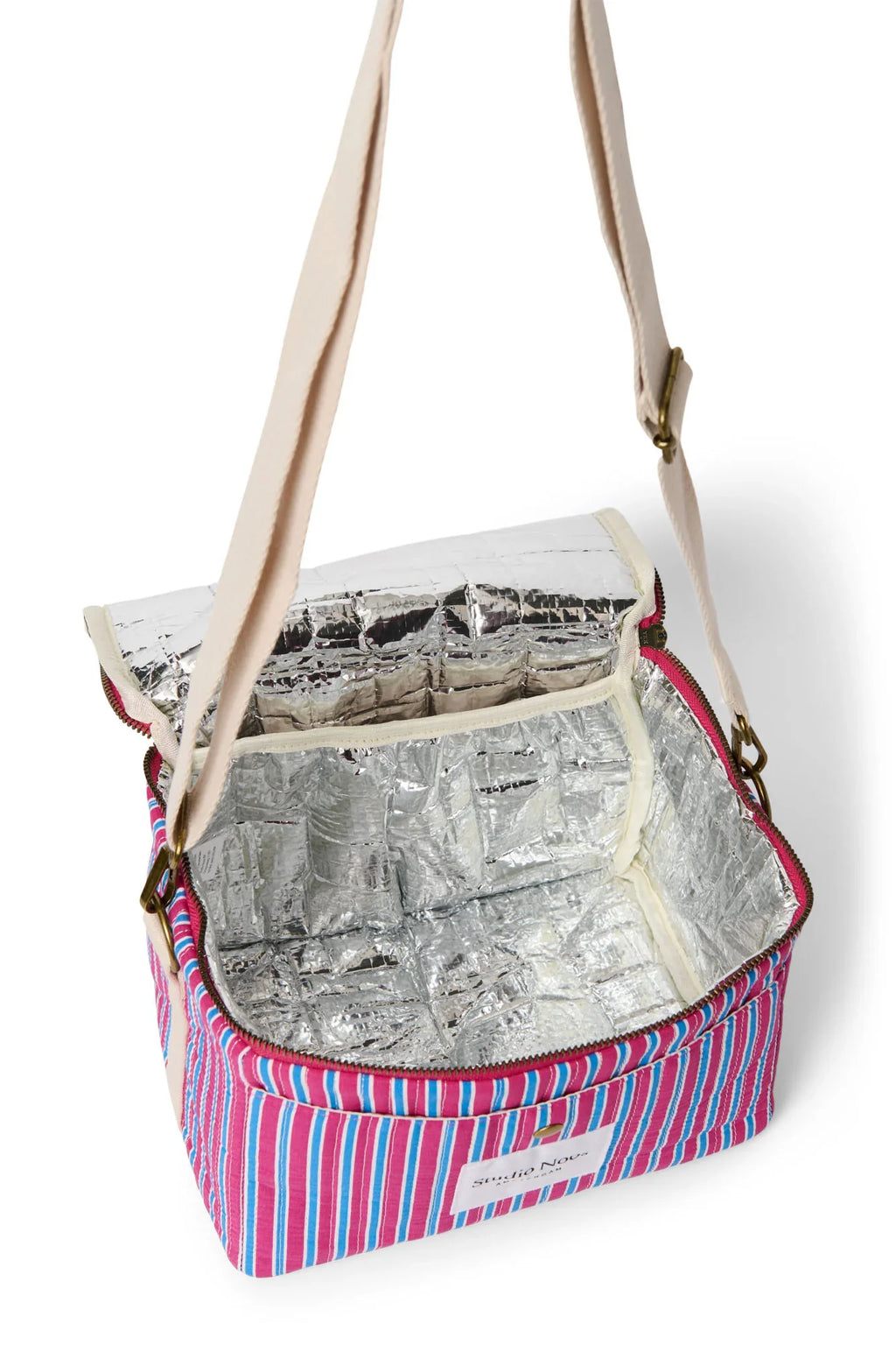 Poplin Striped Cooler Bag | Butter Yellow