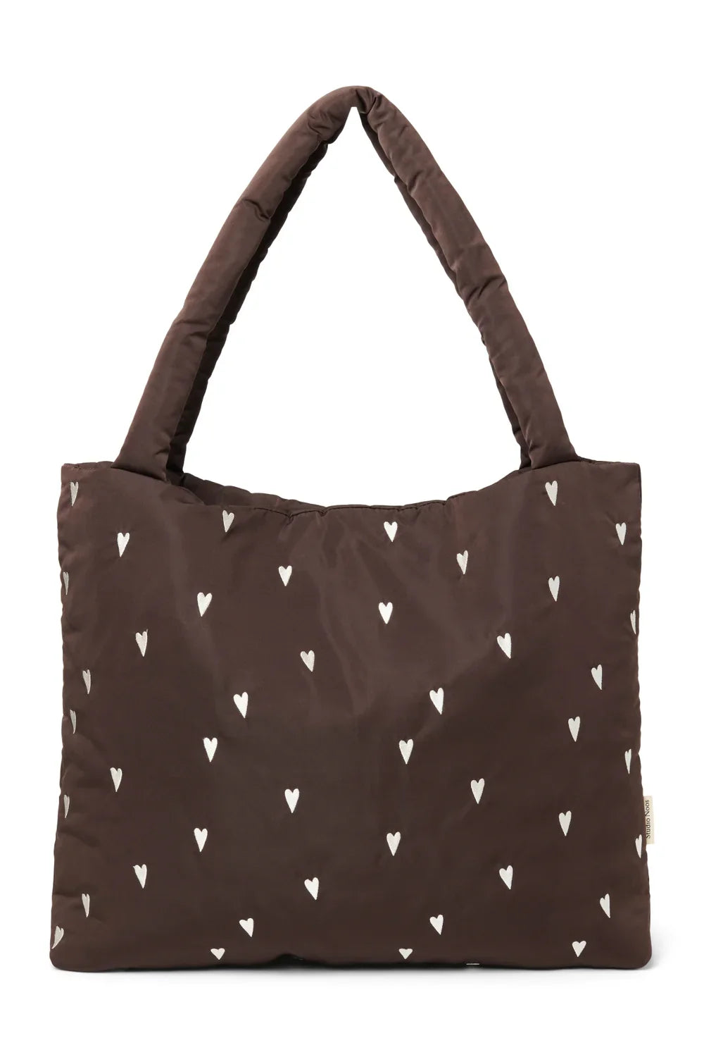 Braune Herzen Gepolsterte Mama Tasche