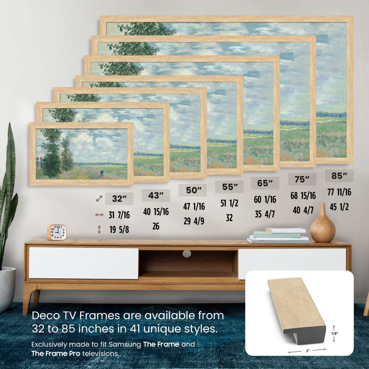 Frame My TV Samsung The Frame 43" Slim Frame In Museum Maple - FRM-SF-P6031-43-2021 - image 6