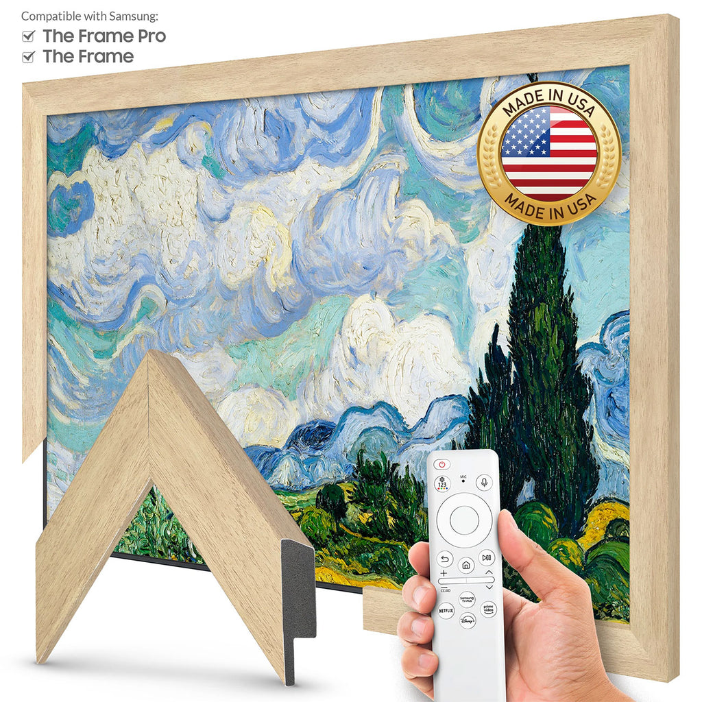 Frame My TV Samsung The Frame 85" Slim Frame In Museum Maple - FRM-SF-P6031-85-2021 - image 2