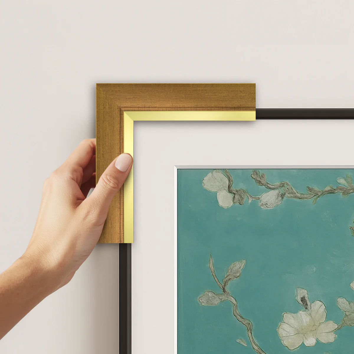 Frame My TV Samsung The Frame 43" Slim Frame In Modern Gold Leaf - FRM-SF-P6142-43-2021 - image 6