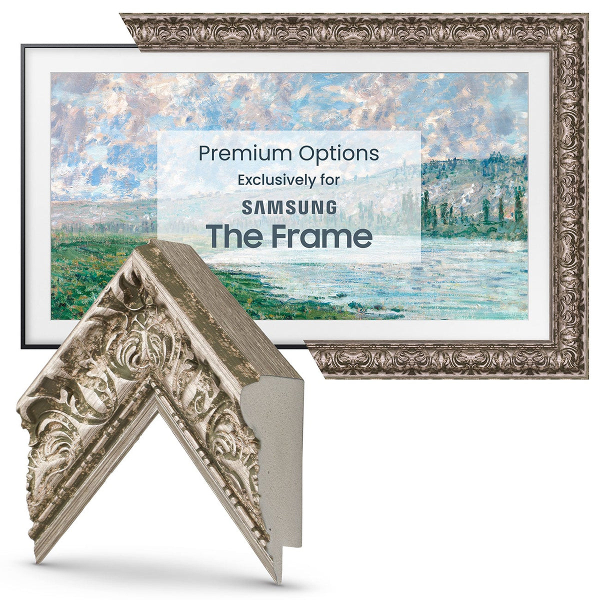 Frame My TV Samsung The Frame  75" Premiere Frame In Tuscan Silver - FRM-SF-D5086-75 - image 2