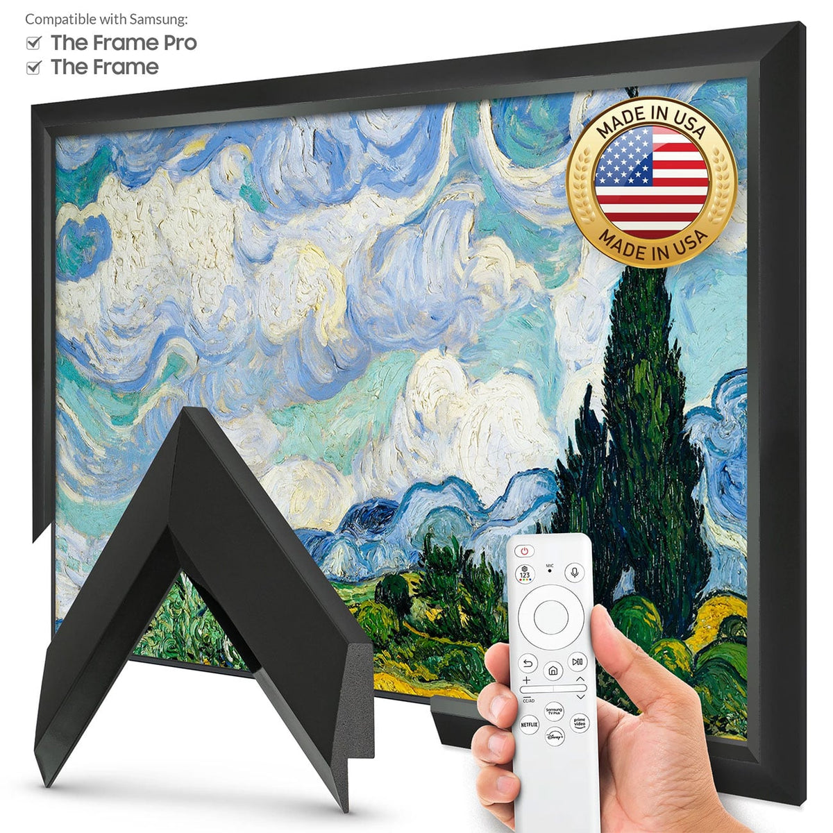 Frame My TV Samsung The Frame 75" Slim Frame In Modern Tuxedo Black - FRM-SF-P6144-75-2021 - image 2