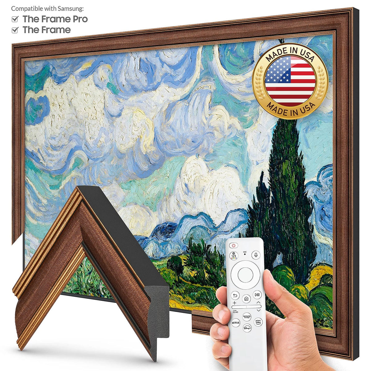 Frame My TV Samsung The Frame 65" Slim Frame In Industrial Copper - FRM-SF-P6366-65-2021 - image 2