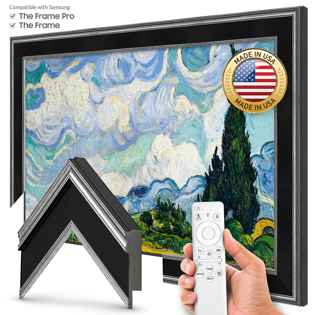 Frame My TV Samsung The Frame 50" Premiere Frame In Antique Silver & Black - FRM-SF-P5185-50-2021 - image 2
