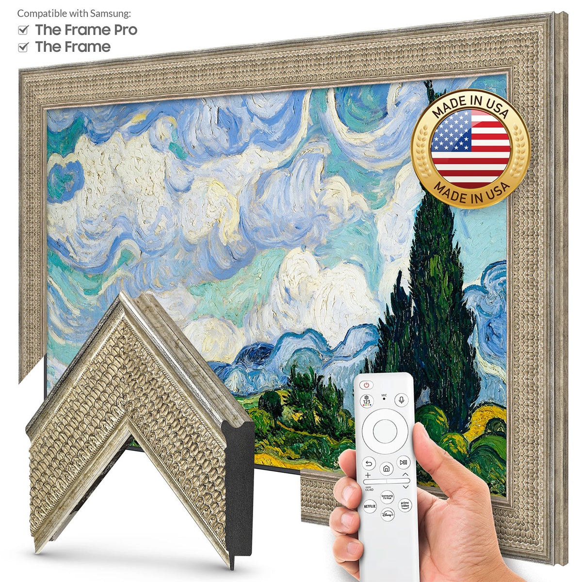 Frame My TV Samsung The Frame 32" Frame In Gatsby Silver - FRM-SF-P5212-32-2021 - image 2